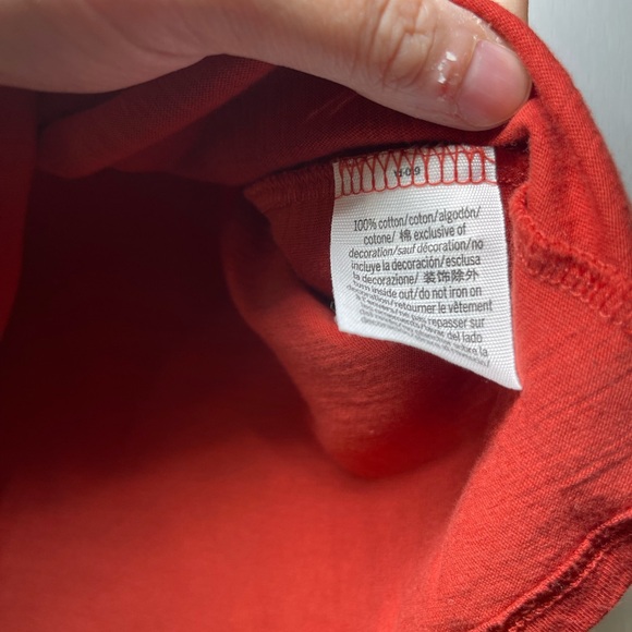 Y2K Victoria’s Secret Pink Women's V-Neck Burnt Orange Short SleeveT-Shirt - Picture 8 of 9